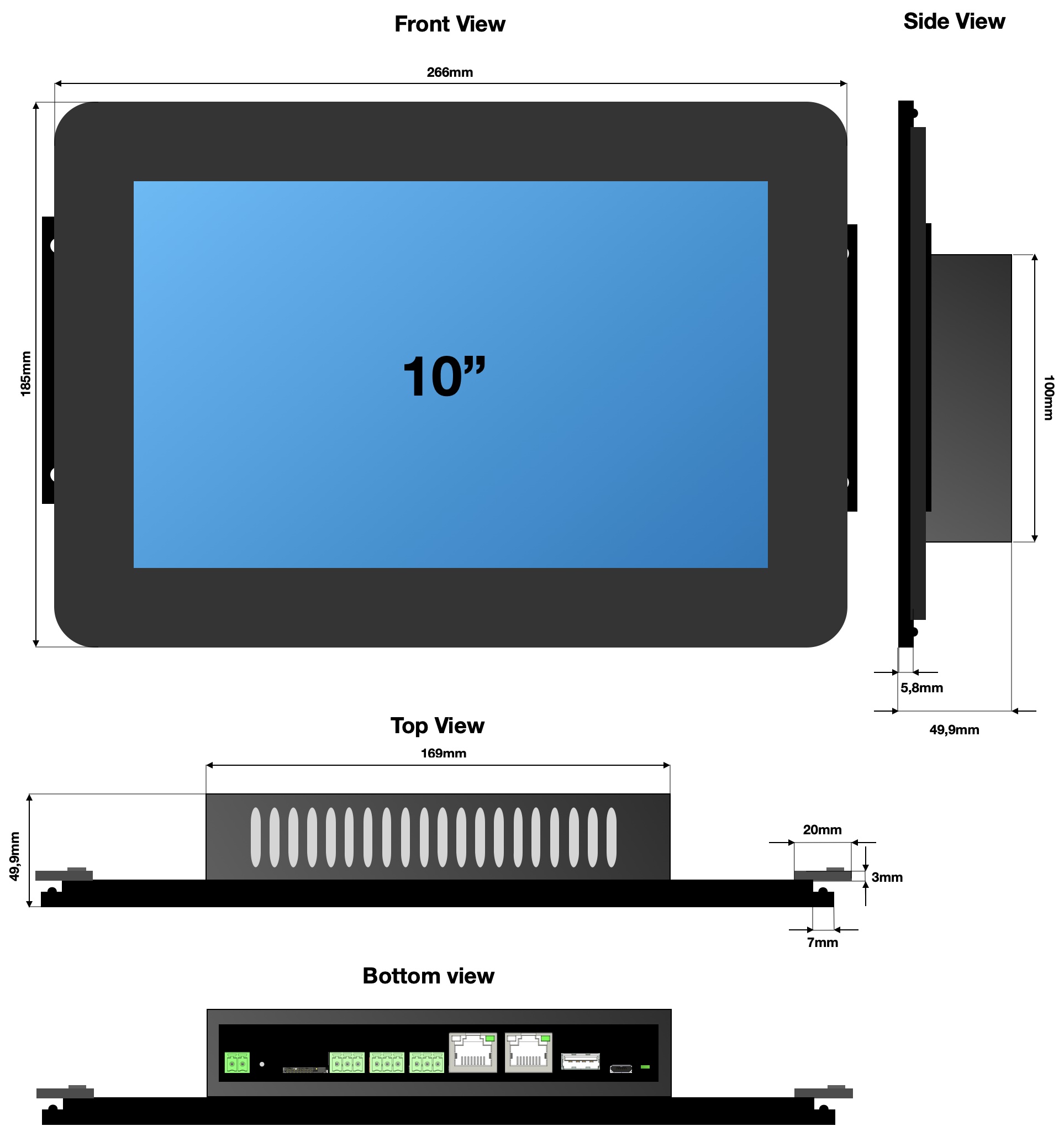 nX10 dimensions