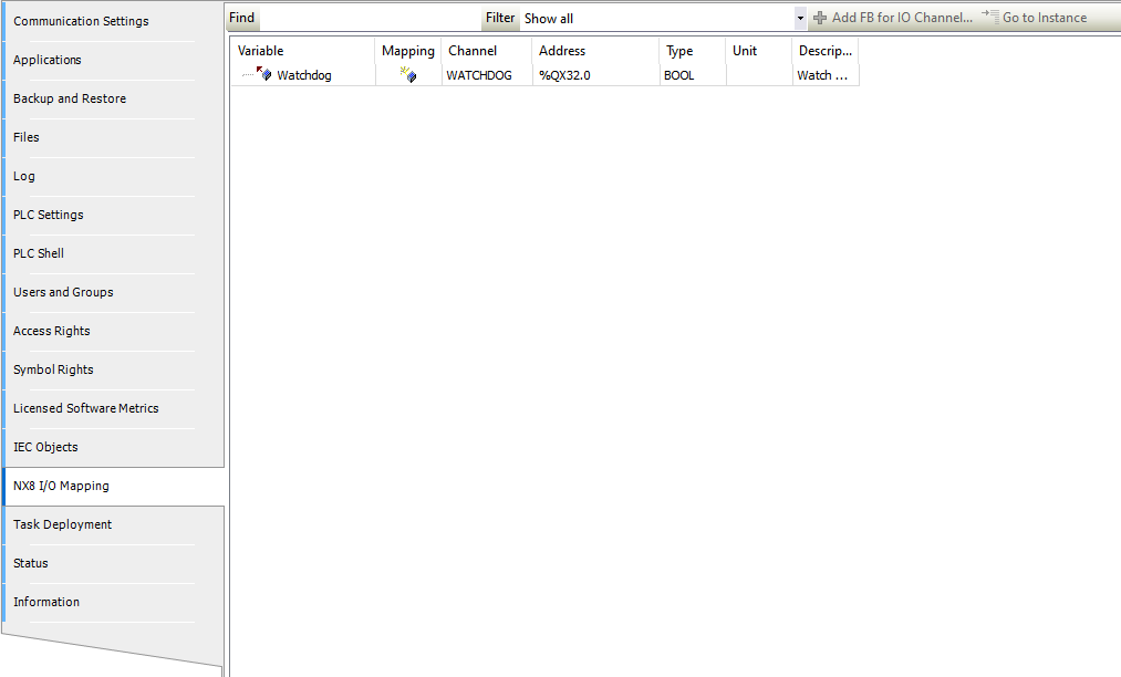 Watchdog IO mapping